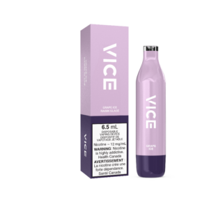 VICE 2500 GRAPE ICE 12MG LOWER NICOTINE  DISPOSABLE-Mister Vapor Quebec