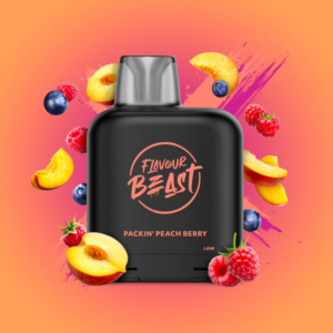 #1 BEST VAPE STORE NEAR ME WITH LEVEL X PACKIN' PEACH BERRY FLAVOUR BEAST POD AT MISTER VAPOR CANADA