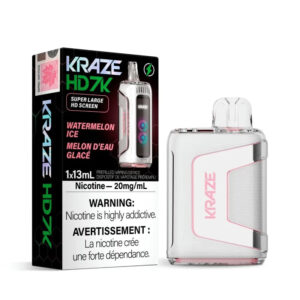 HOT DISPOSABLE RELEASE KRAZE HD WATERMELON ICE (7000 PUFFS) DISPOSABLE (COMING SOON) AT MISTER VAPOR ALBERTA CANADA