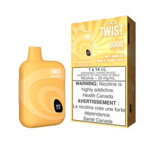 DELIVERY VICE TWIST (8000 PUFFs) MISTY MANGO ICE DISPOSABLE VAPE-MV MB Express Shipping  BC , NB ,NL, QC , NS , NU, ON, PE, AB, MB, NT, SK ,YT. #1 Customer service