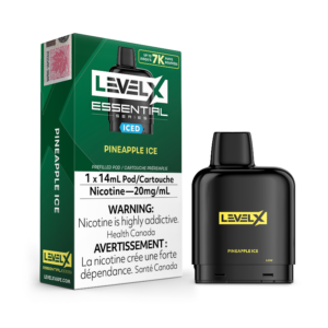 ESSENTIAL SERIES PINEAPPLE ICE BY LEVEL X Experience the delightful tropical charm of luscious pineapples perfectly complemented by a refreshing, frosty conclusion.